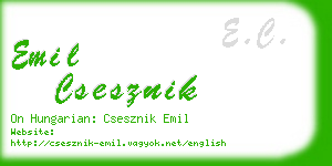 emil csesznik business card